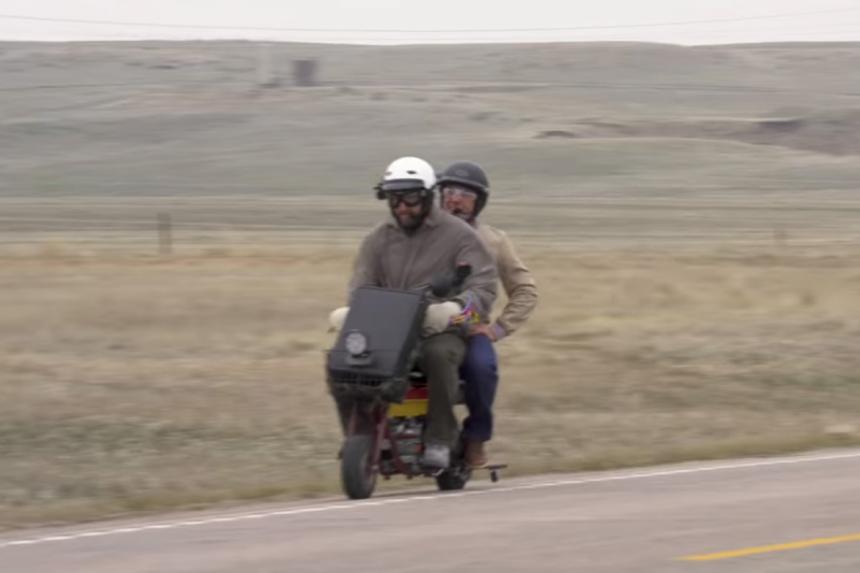 Two riders recreate Dumb and Dumber bike trip image
