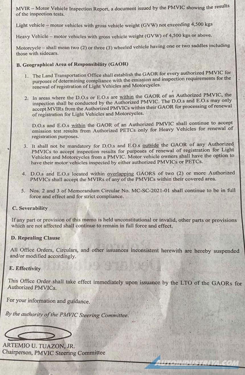 DOTr establishes ‘area of responsibility’ for PMVICs image