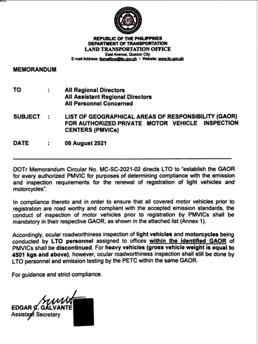 New memo makes PMVIC inspection ‘mandatory’ image