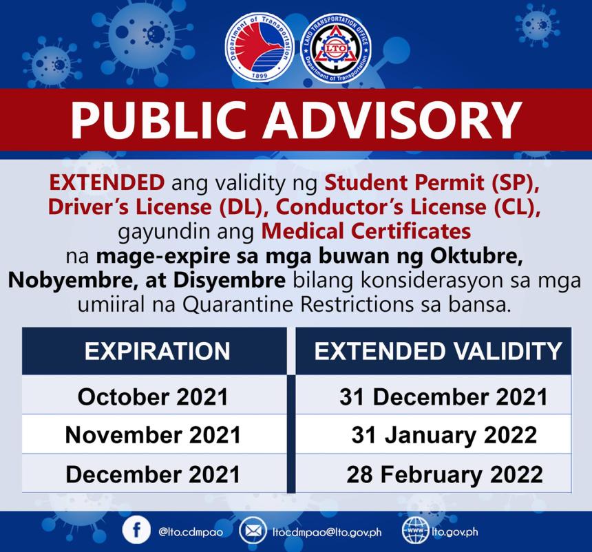 License expiring in December? You have ‘till February 2022 to renew image