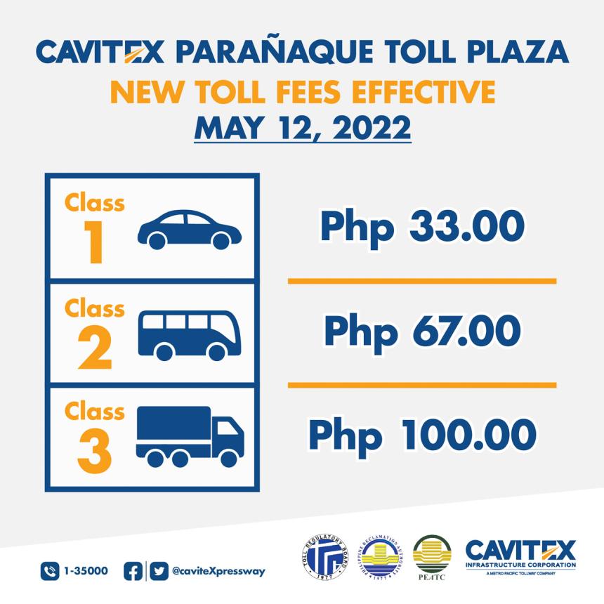 CAVITEX, NLEX to raise toll fees on May 12 image
