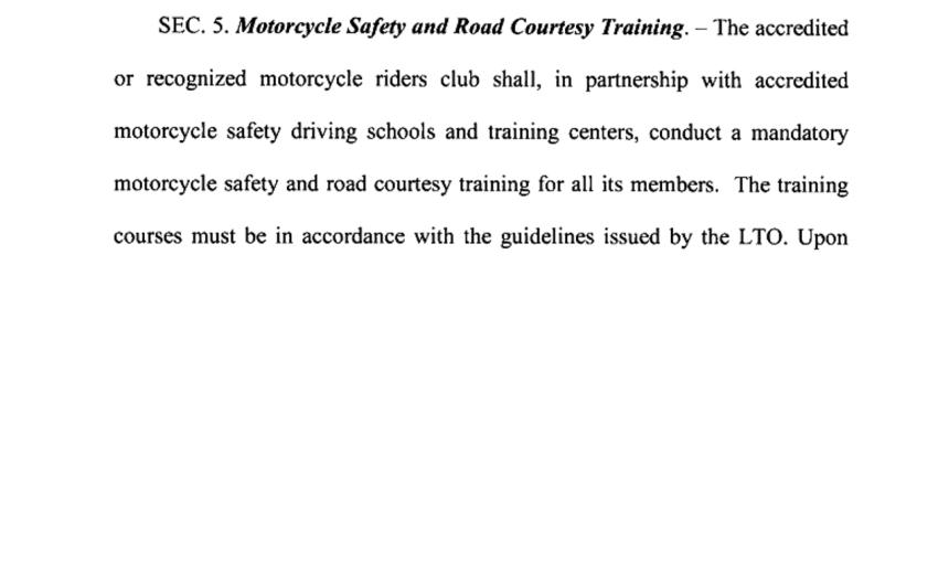 Solon wants mandatory motorcycle club membership or face up to PHP100K fine Solon wants mandatory motorcycle club membership or face up to PHP100K fine image