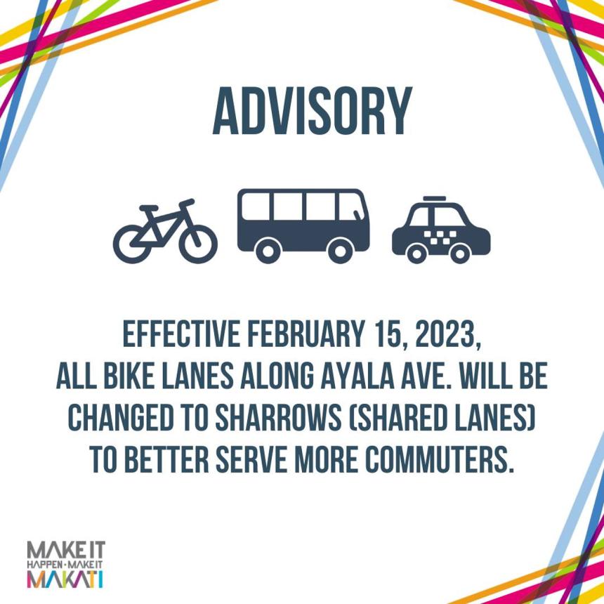 Ayala AVE bike lanes conversion to shared lanes deferred to March 6 image