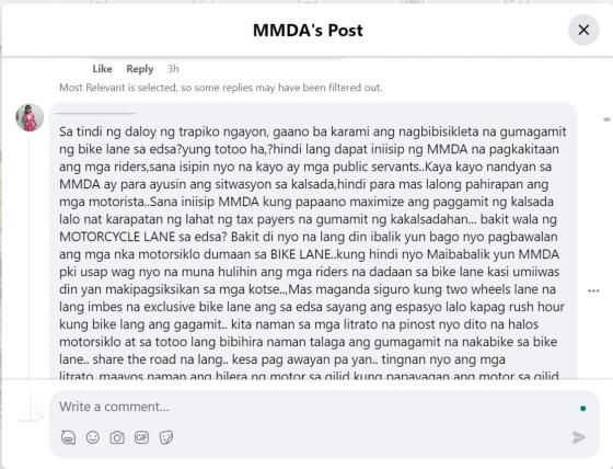 MMDA imposing fines on bike lane violators, riders: make it shared lane MMDA imposing fines on bike lane violators, riders: make it shared lane image