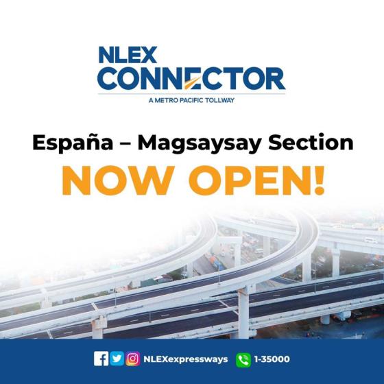 ICYMI: NLEX Connector España to Magsaysay section now open image