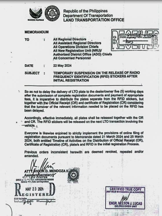 LTO: you can get your RFID sticker after 3 years image