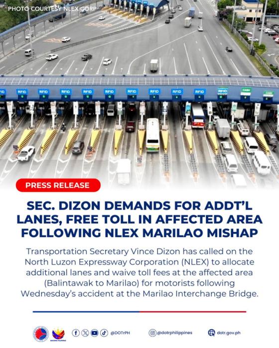 DOTr demands FREE toll, add’l lanes on NLEX image