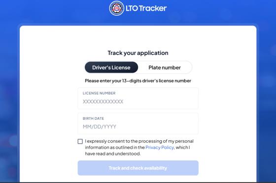 LTO Tracker: a new door-to-door license or plate delivery service LTO Tracker: a new door-to-door license or plate delivery service image