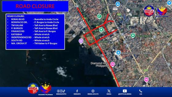 Road closures on June 12 for the 127th Independence Day rites image