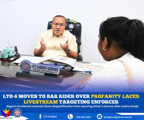 LTO disqualifies rider from getting a driver’s license after socmed rant image