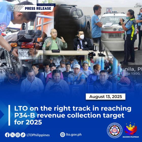 LTO about 68% in its PHP 34 billion collection target for 2025 image