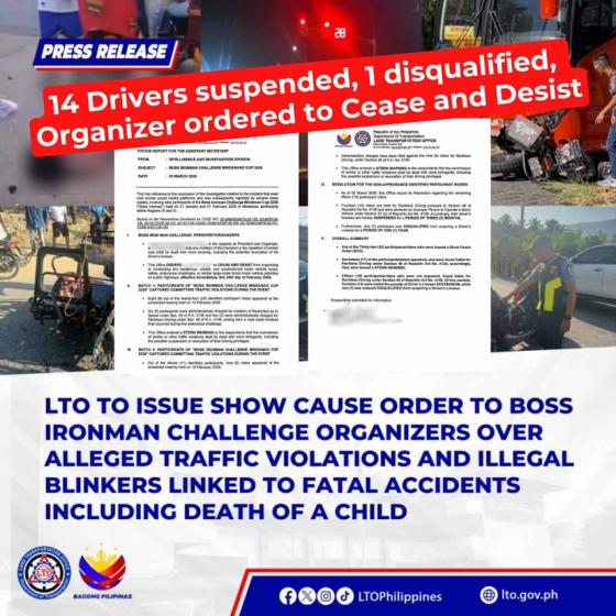 LTO to BOSS Ironman Challenge: Cease and desist image