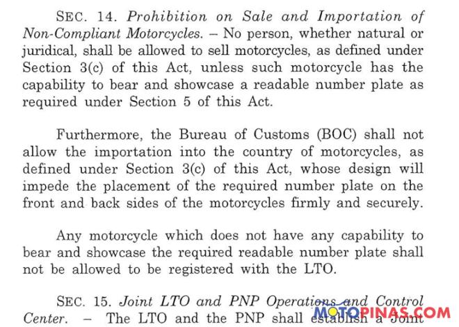Doble Plaka Law deadline: June 30 2019 to re-register motorcycles image