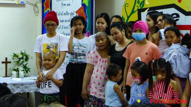This rider celebrates his birthday among children with cancer image