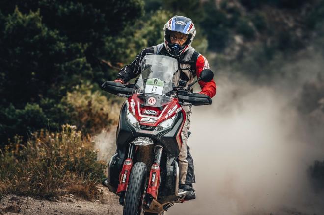 Renato Zocchi wins Gibraltar on a Honda X-ADV scooter, beating the KTM enduros image