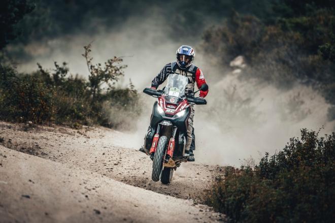 Renato Zocchi wins Gibraltar on a Honda X-ADV scooter, beating the KTM enduros image