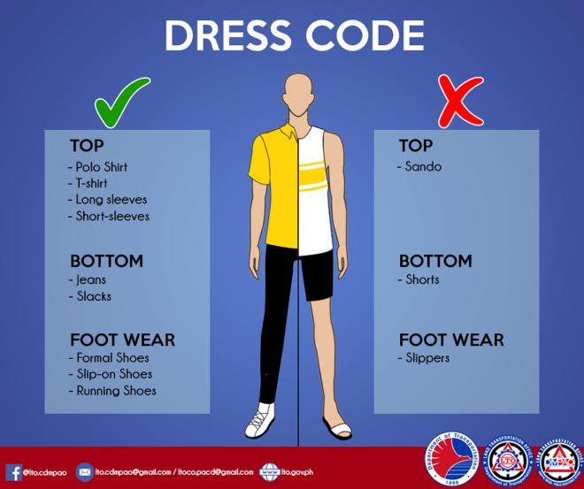 LTO reiterates dresscode when transacting with their offices image