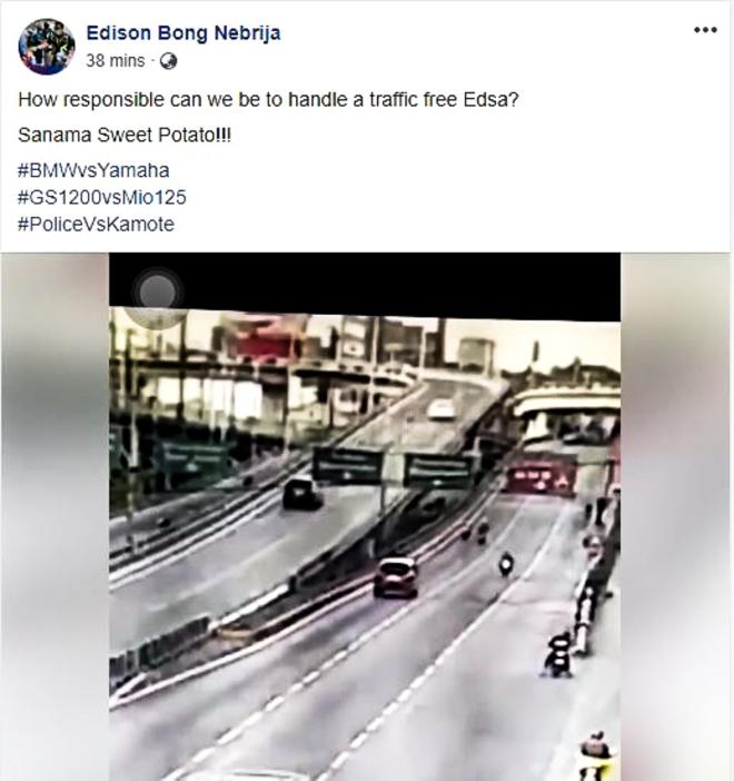 Watch: kamote rider violates traffic rules, collides with a BMW GS image