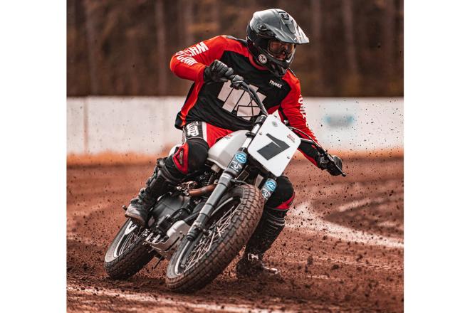 Royal Enfield building flat track racers image