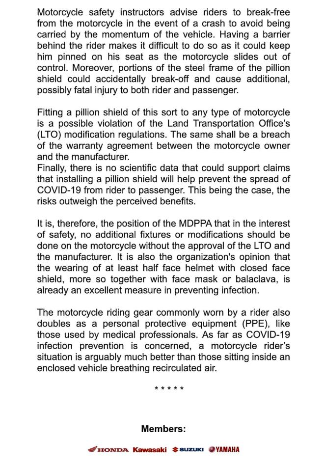 Motorcycle manufacturers slams backride shield, says it is ‘unsafe’ image