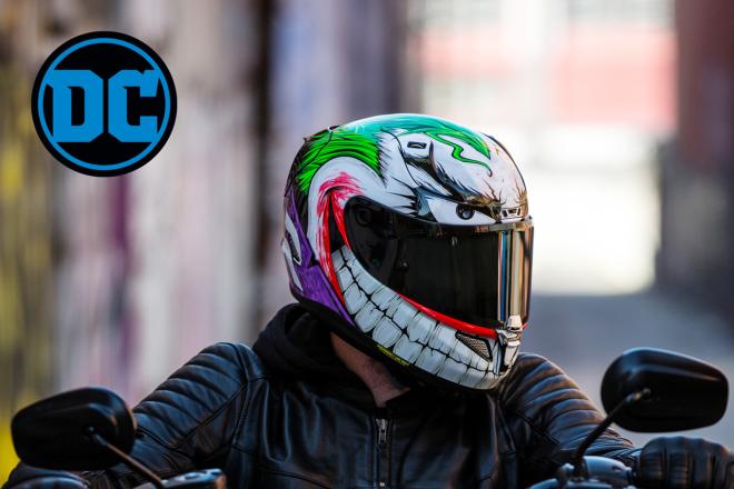 Get a Joker helmet to match your themed bike image