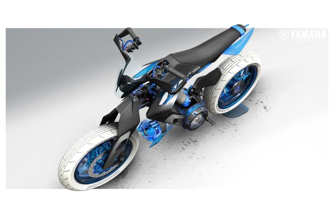 Designer creates futuristic, water-powered Yamaha XT 500 image