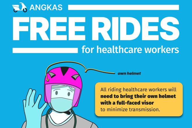 Angkas is giving free rides to health workers image