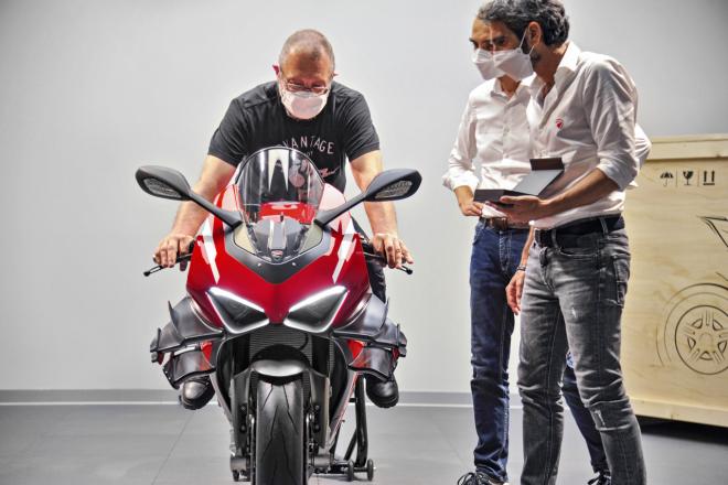 Watch: First Ducati Superleggera V4 buyer gets factory tour, meets president image
