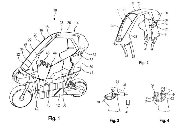 Remember the C1? BMW working on new bike with roof image