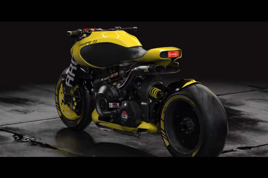 Arch Motorcycles appearing in Cyberpunk 2077 video game image