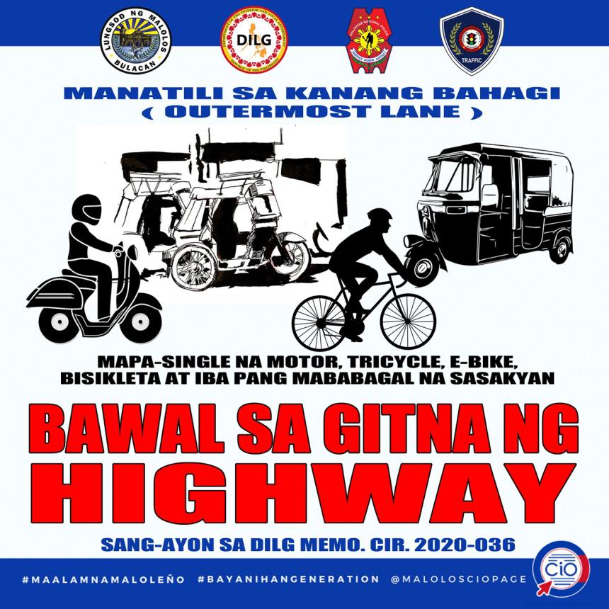 Malolos would only allow riders to use the rightmost lane image