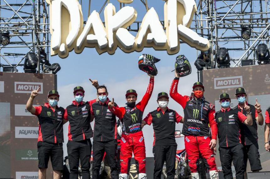 Honda successfully defends title in the 2021 Dakar image
