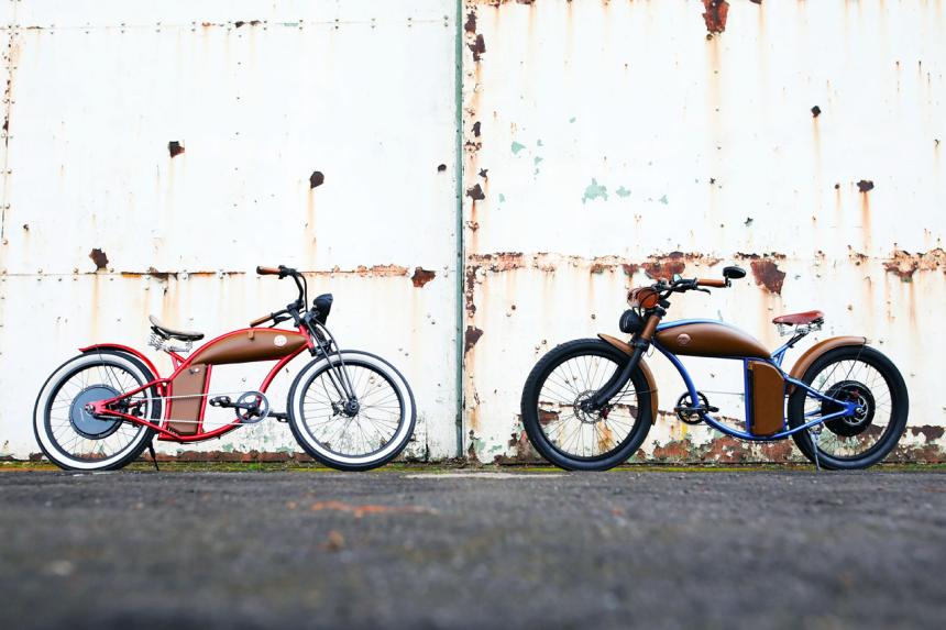 Ride old school with this electric-assist bicycle image
