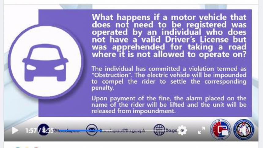 Lane hogging? Authorities can impound your e-bike/ PMD image