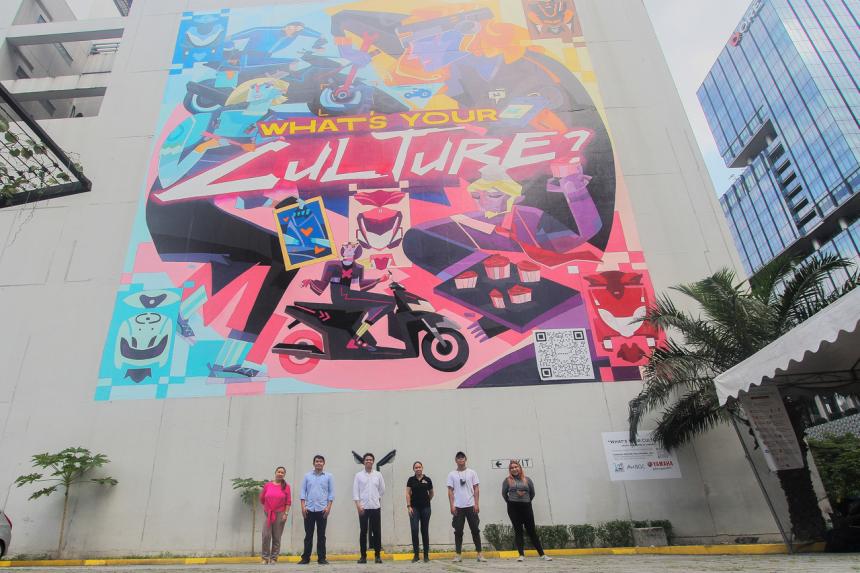 Yamaha tags BGC building with gigantic Mio mural image