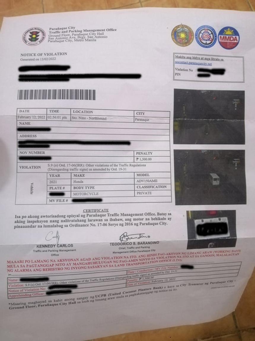 Rider wins case vs ‘road trap’ in Paranaque Rider wins case vs ‘road trap’ in Paranaque image