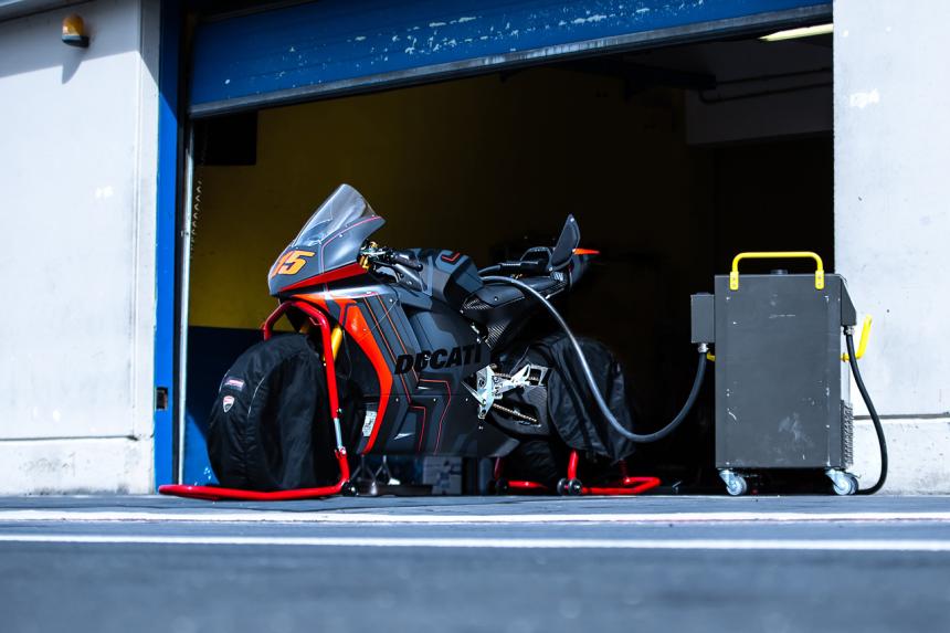 Ducati shows off the MotoE prototype in action Ducati shows off the MotoE prototype in action image
