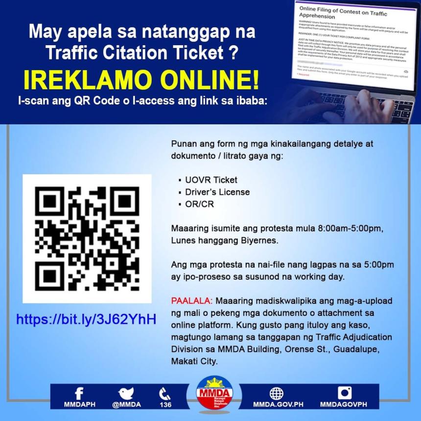 You can now contest an MMDA apprehension online You can now contest an MMDA apprehension online image