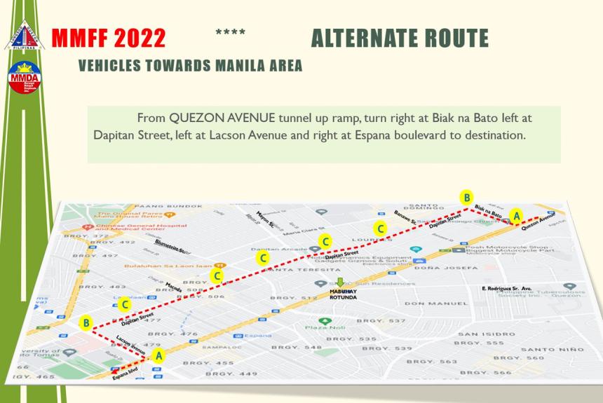 MMDA lists alternate routes for the Metro Manila Film Fest 2022 MMDA lists alternate routes for the Metro Manila Film Fest 2022 image