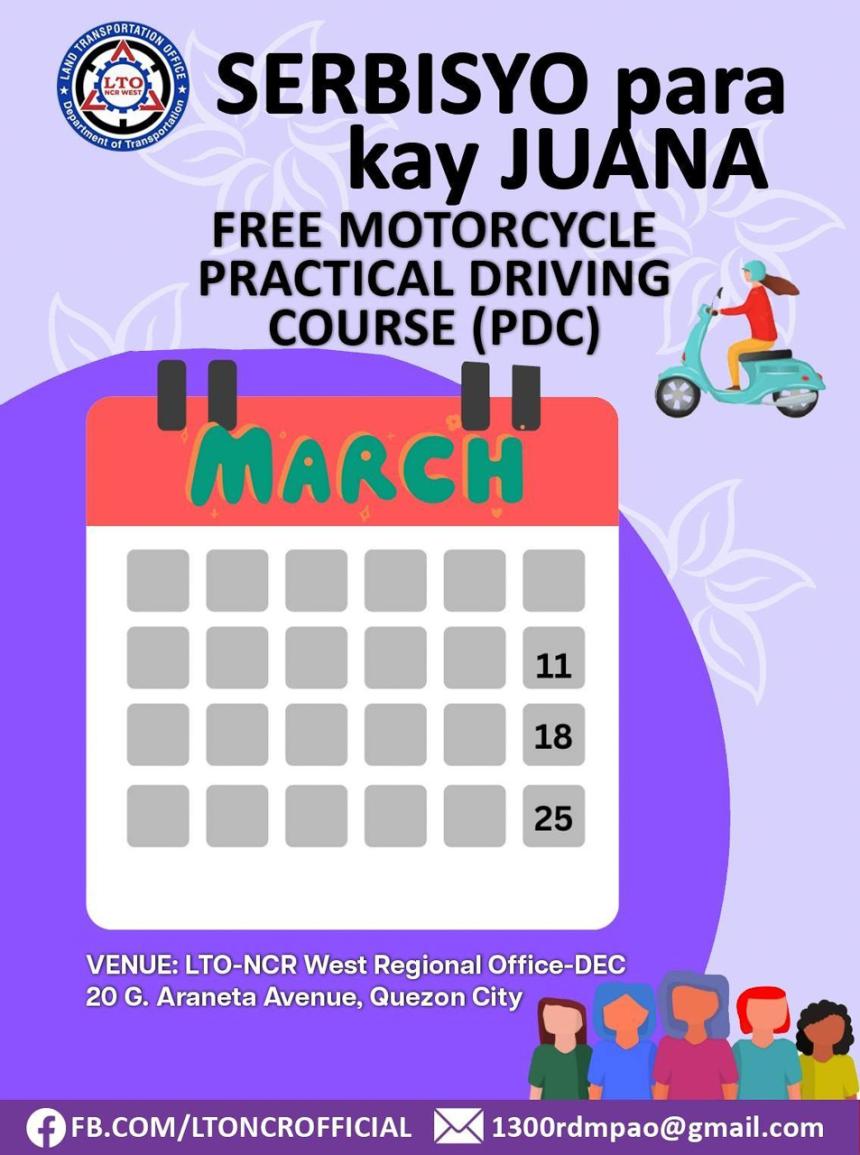 LTO to give free MC riding course to women LTO to give free MC riding course to women image