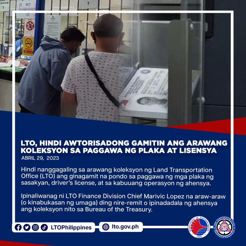 LTO: We're not authorized to use daily collection to procure plates, licenses LTO: We're not authorized to use daily collection to procure plates, licenses image