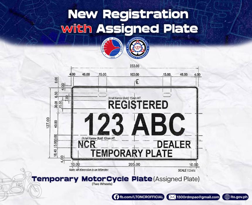 No plate number? This is the new format for improvised/temporary plates No plate number? This is the new format for improvised/temporary plates image