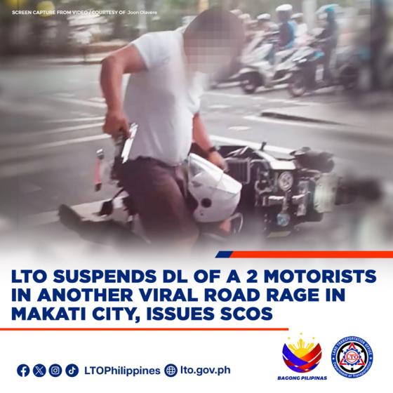 LTO suspends DLs of drivers involved in another road rage incident LTO suspends DLs of drivers involved in another road rage incident image