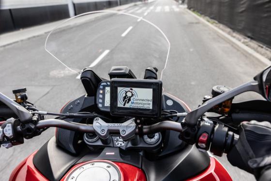 Ducati demonstrates road safety tech of ‘talking’ bikes and cars Ducati demonstrates road safety tech of ‘talking’ bikes and cars image