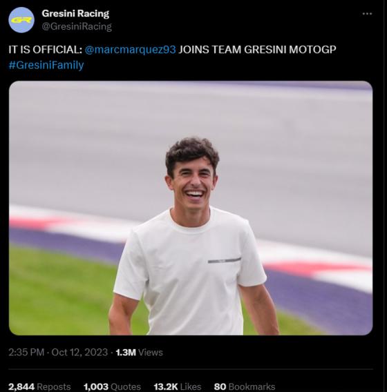Ducati satellite team confirms arrival of Marc Marquez Ducati satellite team confirms arrival of Marc Marquez image