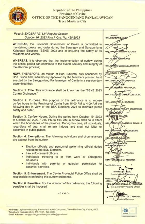 ICYMI: Cavite-wide curfew in effect, no age exemption ICYMI: Cavite-wide curfew in effect, no age exemption image