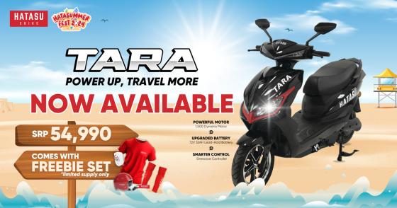 HATASU TARA e-scooter now available, SRP: PHP54,990 HATASU TARA e-scooter now available, SRP: PHP54,990 image