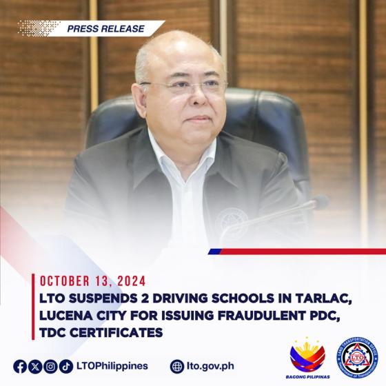 LTO gives 30-day suspension to driving schools offering 'Non-appearance' LTO gives 30-day suspension to driving schools offering 'Non-appearance' image
