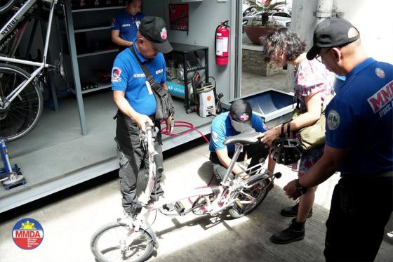 MMDA opens motorcycle and bicycle repair station in EDSA-Q. Ave MMDA opens motorcycle and bicycle repair station in EDSA-Q. Ave image