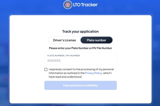 LTO Tracker: a new door-to-door license or plate delivery service LTO Tracker: a new door-to-door license or plate delivery service image